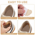 Gosknor 4 Pairs Heel Protector Pads Foam Inserts Cushion Black Skin Color by Deal US