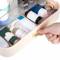 Acshio Clear Makeup Organizer with Drawer Stackable Vanity Storage Dustproof by Deal US