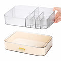 Acshio Clear Makeup Organizer with Drawer Stackable Vanity Storage Dustproof by Deal US