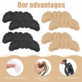Gosknor 4 Pairs Heel Protector Pads Foam Inserts Cushion Black Skin Color by Deal US
