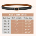 WOWOGO Women Reversible Waist Belt Black/Brown Gold Square Buckle Size 41"-45" by Deal US