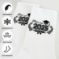 Cyntan Graduation Socks Unisex Classic Cotton White One Size by Deal US
