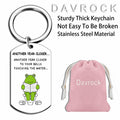 Davrock Silver Frog Keychain Funny Gift for Men Adult Animal Theme by Deal US