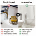 WSLFOKIDA Soap Dispenser with Built-in Blade Wall-Mountable Adjustable White by Deal US