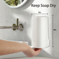 WSLFOKIDA Soap Dispenser with Built-in Blade Wall-Mountable Adjustable White by Deal US