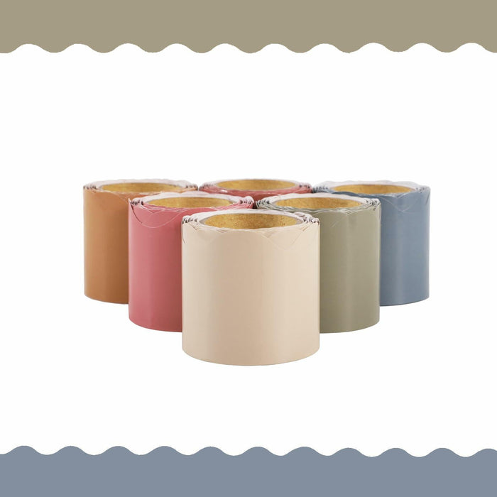 Afumazi 6 Rolls Colorful Bulletin Board Borders 196.8ft Scalloped Trim Grey by Deal US