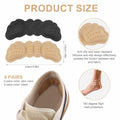 Gosknor 4 Pairs Heel Protector Pads Foam Inserts Cushion Black Skin Color by Deal US
