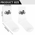 Cyntan Graduation Socks Unisex Classic Cotton White One Size by Deal US