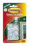 Command Outdoor Light Clips Clear 16 Clips 20 Adhesive Strips by Deal US