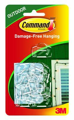 Command Outdoor Light Clips Clear 16 Clips 20 Adhesive Strips by Deal US