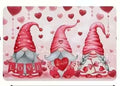 Teather Pink Bath Rug Valentine Gnomes Heart Balloon Memory Foam 18x30 in by Deal US