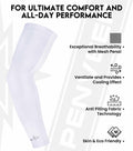 Penveer Compression Arm Sleeves Breathable Mesh Cooling AL White Size L by Deal US