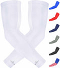 Penveer Compression Arm Sleeves Breathable Mesh Cooling AL White Size L by Deal US