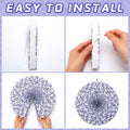 Wonderjune Chinoiserie Hanging Paper Fans Blue White 12 Pcs Party Decor by Deal US