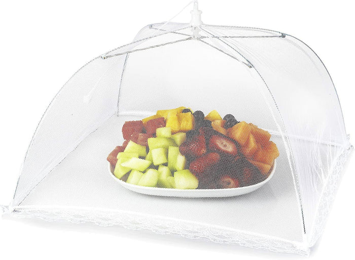 Alysontech Mesh Outdoor Food Cover Tents 6 Pack White Collapsible Pop Up by Deal US