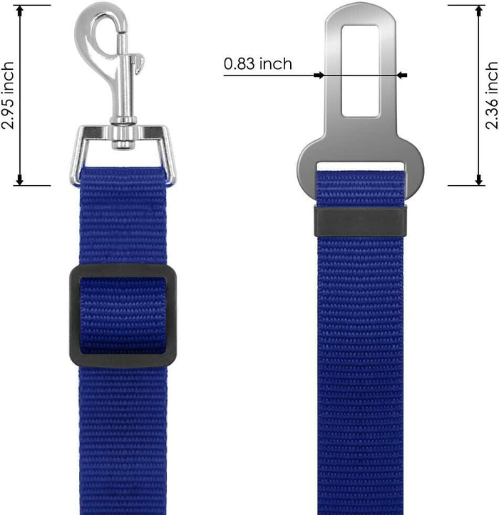ELLOY Adjustable Pet Car Seat Belt Dark Blue Nylon Safety Harness by Deal US