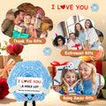 RQWZBCHX I Love You Donut Crochet Gift Long Distance Love Blue by Deal US