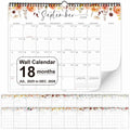 36AQUA Floral Wall Calendar 2025-2026 11x14" 18-Month Thick Paper by Deal US