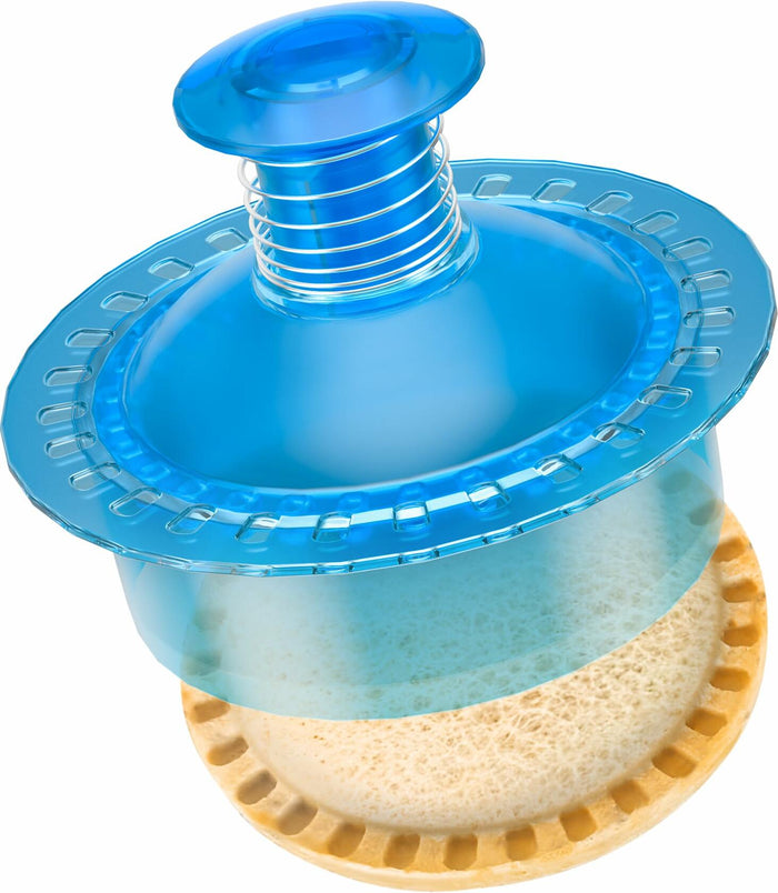 HiYZ Sandwich Cutter and Sealer Crustless Sandwich Maker Translucent Blue by Deal US
