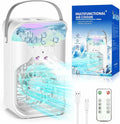 iFTY Portable AC Unit w/Remote 1.5L Tank 3 Speeds 7 Night Light White by Deal US