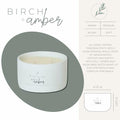 Wick'd Co. Birch + Amber Scented Soy Candle 12oz Natural Cotton Wick by Deal US