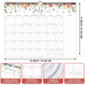 36AQUA Floral Wall Calendar 2025-2026 11x14" 18-Month Thick Paper by Deal US