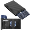 GRATIA NATURALS Slim RFID Wallet for Men, Holds 8 Cards, Carbon by Deal US