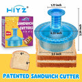 HiYZ Sandwich Cutter and Sealer Crustless Sandwich Maker Translucent Blue by Deal US