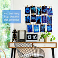 Ctosree 50 Pcs Blue Neon Wall Collage Kit 4x6 Inches Indie Room Decor by Deal US