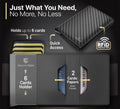 GRATIA NATURALS Slim RFID Wallet for Men, Holds 8 Cards, Carbon by Deal US