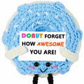 RQWZBCHX Handmade Crochet Donut Inspirational Gift Blue Cute Motivational by Deal US