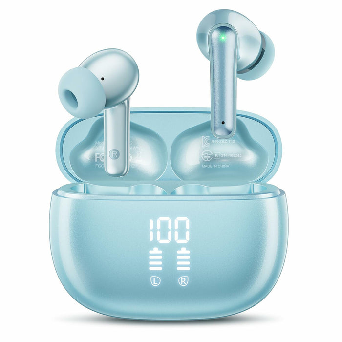 HUIFU Wireless Bluetooth Earbuds 40H Playtime IPX7 Waterproof Mint by Deal US