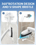TQRR 360° Rotating Hard Bristle Cleaning Brush White 1 Count by Deal US