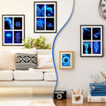 Ctosree 50 Pcs Blue Neon Wall Collage Kit 4x6 Inches Indie Room Decor by Deal US