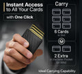 GRATIA NATURALS Slim RFID Wallet for Men, Holds 8 Cards, Carbon by Deal US