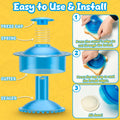 HiYZ Sandwich Cutter and Sealer Crustless Sandwich Maker Translucent Blue by Deal US
