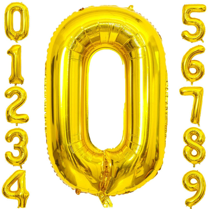 KALOR 40 Inch Gold Number 8 Mylar Foil Balloon Birthday Party Decoration by Deal US