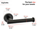 SAYONEYES Matte Black SUS304 Stainless Steel Toilet Paper Holder 2 Pack by Deal US