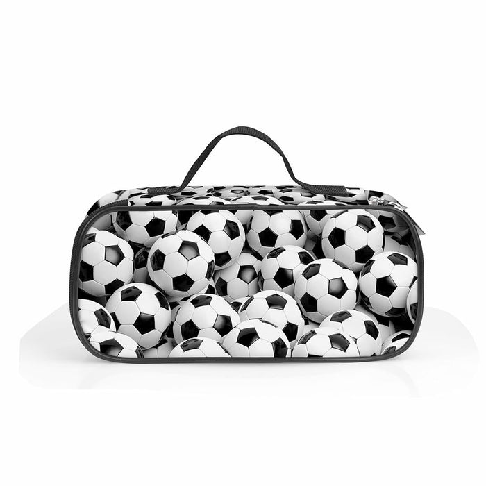 Soccer Pen Holder Case Multifunction Storage Pouch with Zipper Large Capacity by Deal US
