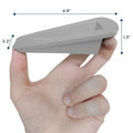 S&T INC. Heavy Duty Rubber Door Stopper Grey 4.8x2.2x1.3in 4 Pack by Deal US