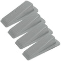 S&T INC. Heavy Duty Rubber Door Stopper Grey 4.8x2.2x1.3in 4 Pack by Deal US