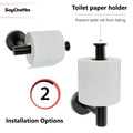 SAYONEYES Matte Black SUS304 Stainless Steel Toilet Paper Holder 2 Pack by Deal US