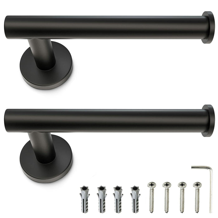 SAYONEYES Matte Black SUS304 Stainless Steel Toilet Paper Holder 2 Pack by Deal US