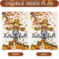 Artscope Fall Maple Leaves Scarecrow Pumpkin Garden Flag 12x18 Inch Polyester by Deal US