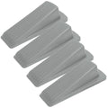 S&T INC. Heavy Duty Rubber Door Stopper Grey 4.8x2.2x1.3in 4 Pack by Deal US