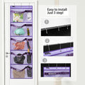 ANZORG Hanging Closet Organizer Kids Weekly Clothes Storage Purple by Deal US