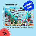 Laugh with Life Under The Sea Joke Puzzle 72pcs Ocean Life 24x36 Multi-Color by Deal US