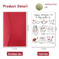Detuca Birthday Card for Wife Fiancée Girlfriend Romantic Cute DTK-28 by Deal US