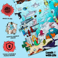 Laugh with Life Under The Sea Joke Puzzle 72pcs Ocean Life 24x36 Multi-Color by Deal US