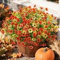 florisso Artificial Fall Mums Outdoor Decoration Orange Yellow 12 Bundles by Deal US